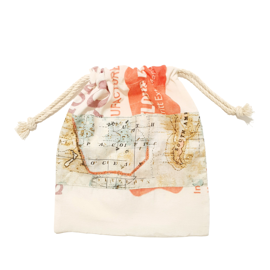 A katsa drawstring pouch with a rope cord